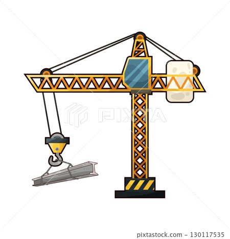 illustration of tower crane 130117535