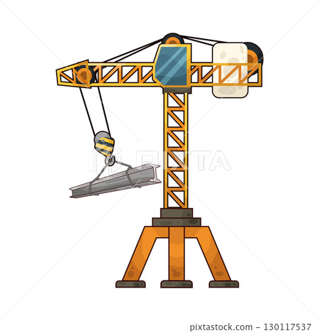 illustration of tower crane 130117537