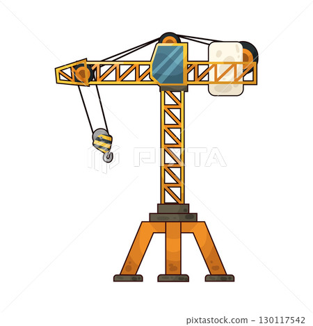 illustration of tower crane illustration of tower crane 130117542