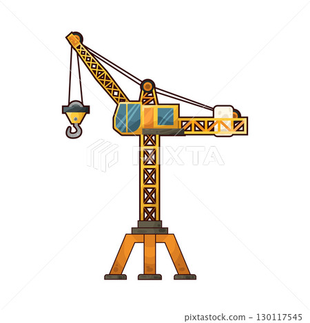 illustration of tower crane 130117545