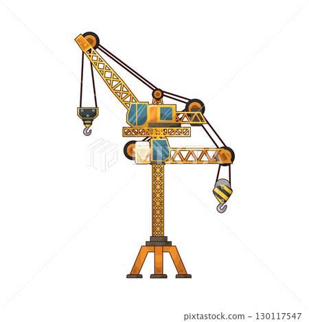 illustration of tower crane 130117547