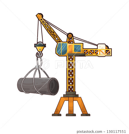 illustration of tower crane illustration of tower crane 130117551