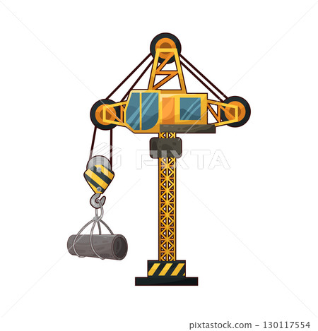 illustration of tower crane 130117554