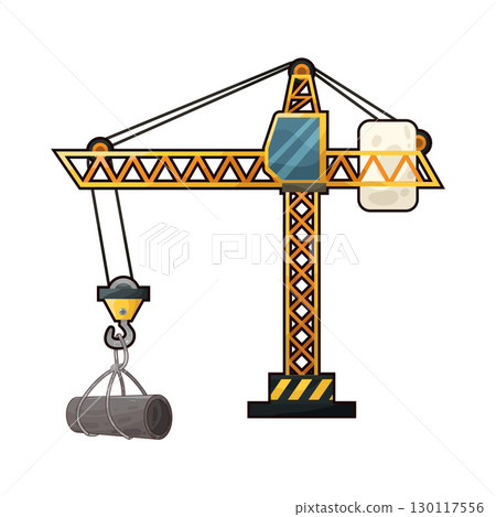 illustration of tower crane 130117556