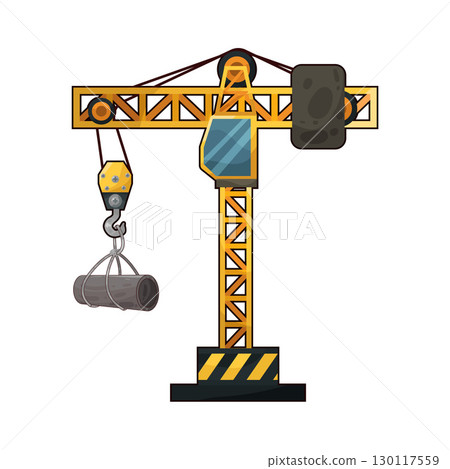 illustration of tower crane illustration of tower crane 130117559