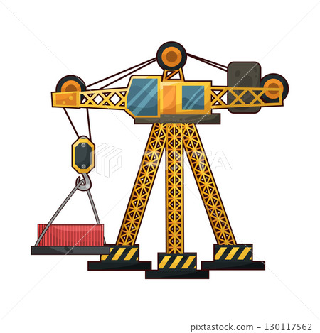 illustration of tower crane 130117562