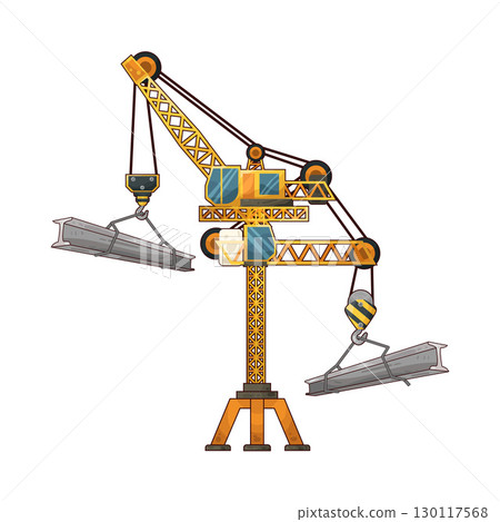 illustration of tower crane illustration of tower crane 130117568