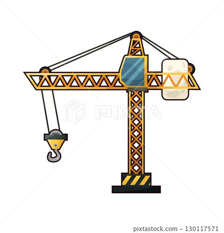 illustration of tower crane 130117571