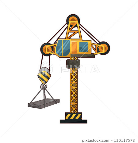 illustration of tower crane 130117578