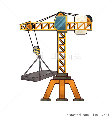 illustration of tower crane illustration of tower crane 130117581