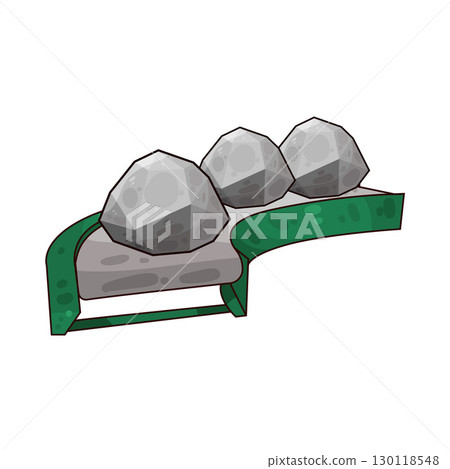 illustration of stones on the conveyor 130118548