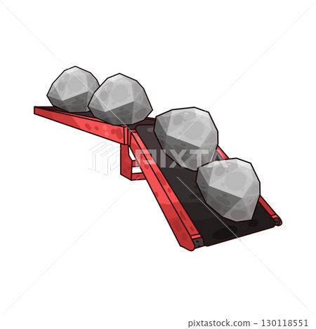 illustration of stones on the conveyor 130118551