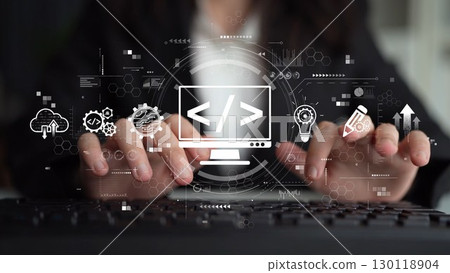 Web Development Digital Coding Interface Muxer Web Development Digital Coding Interface Muxer 130118904