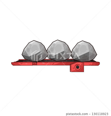 illustration of stones on the conveyor 130118923