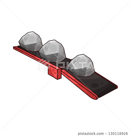 illustration of stones on the conveyor illustration of stones on the conveyor 130118926