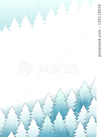 Coniferous forest frame, vertical, white Coniferous forest frame, vertical, white 130118939