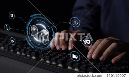 AI Brain Processing Data with Generative Artificial Intelligence Concept Muxer AI Brain Processing Data with Generative Artificial Intelligence Concept Muxer 130119007