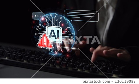 AI Prompt Error Warning in Chat Interface with Alert and System Issue Muxer 130119082