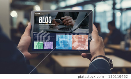 blogging concept, web blog Social Media Information network brisk 130119462