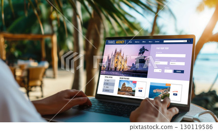Online travel agency website for brisk search and travel planning 130119586