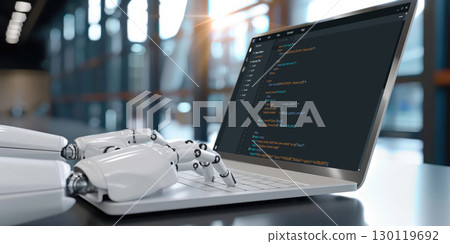 Software development programming on computer screen for brisk application 130119692