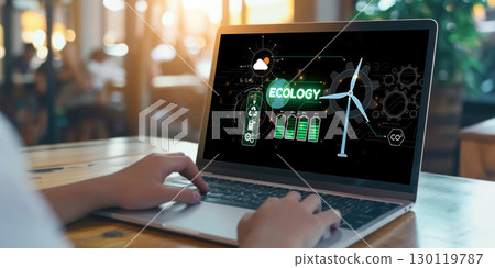 Computer Software Leading the Way in Green Business and Sustainable brisk 130119787