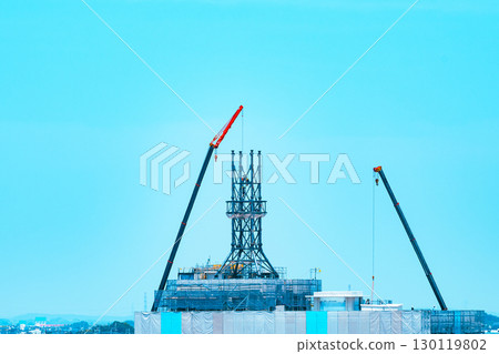 鋼塔組裝及在建建築物b-3淺色 鋼塔組裝及在建建築物b-3淺色 130119802