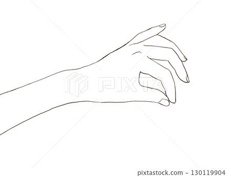 Illustration of a hand pinching and lifting Illustration of a hand pinching and lifting 130119904