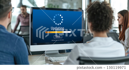 Software update on computer for brisk version of device software 130119971