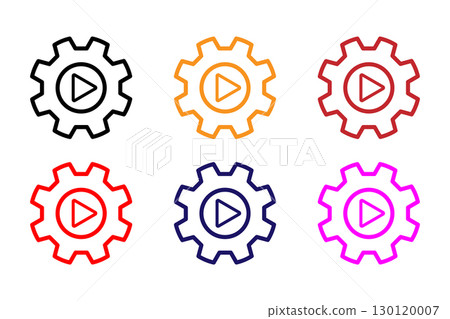 Video tings icon vector electronic devices collection for web, apps and UI. 130120007