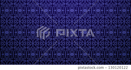 Seamless pattern Elegant Ornamental Swirls and Floral Motif with damask ornament on dark blue backgrounds for fabric printing, textiles, covers, wrapping papers, greeting cards and Invitation material 130120122