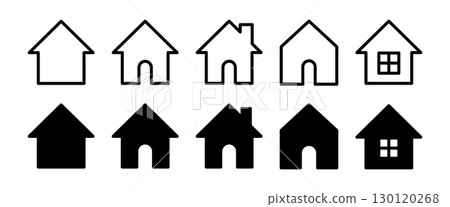 HOME/House simple icon set HOME/House simple icon set 130120268