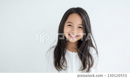 Smiling long-haired girl 130120553
