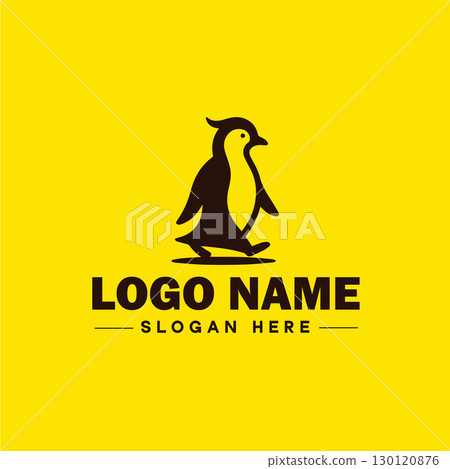 penguin logo and icon clean flat modern minimalist business and luxury brand logo design editable vector 130120876