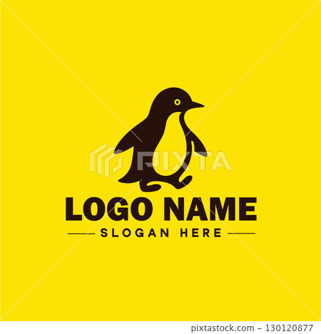 penguin logo and icon clean flat modern minimalist business and luxury brand logo design editable vector 130120877