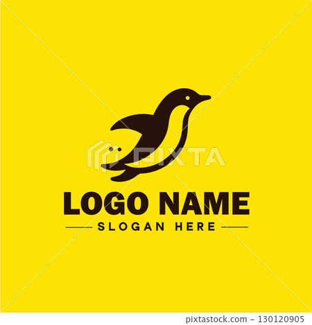 penguin logo and icon clean flat modern minimalist business and luxury brand logo design editable vector 130120905