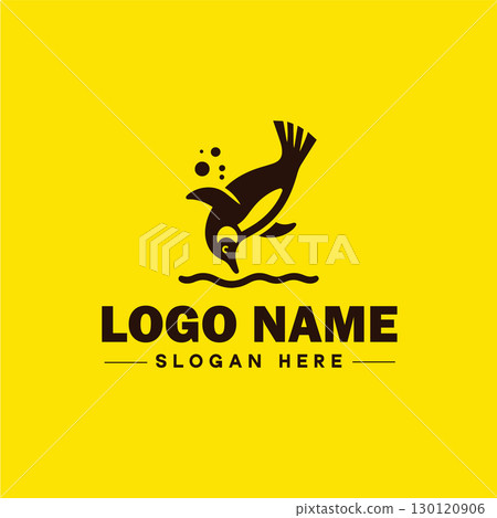 penguin logo and icon clean flat modern minimalist business and luxury brand logo design editable vector 130120906