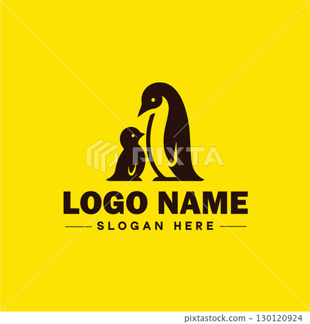 penguin logo and icon clean flat modern minimalist business and luxury brand logo design editable vector 130120924