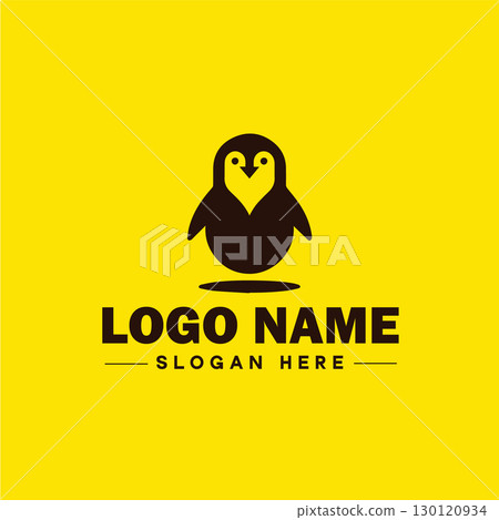 penguin logo and icon clean flat modern minimalist business and luxury brand logo design editable vector 130120934