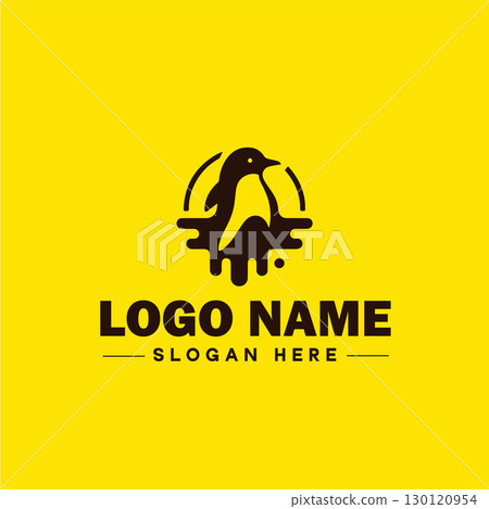 penguin logo and icon clean flat modern minimalist business and luxury brand logo design editable vector 130120954