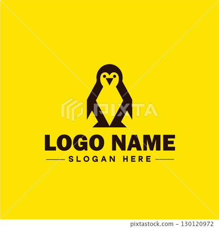 penguin logo and icon clean flat modern minimalist business and luxury brand logo design editable vector 130120972