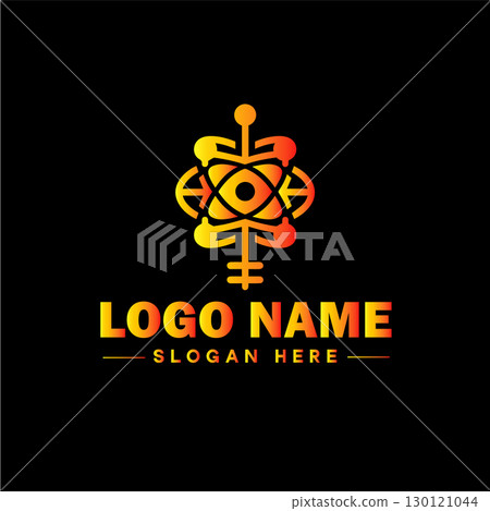 Technology logo and icon symbol clean flat modern minimalist business and digital internet web logo design editable vector 130121044