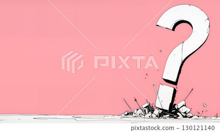 帶有問號的場景:你的腦海中誕生了一個問號(簡單的顏色使用) 帶有問號的場景:你的腦海中誕生了一個問號(簡單的顏色使用) 130121140