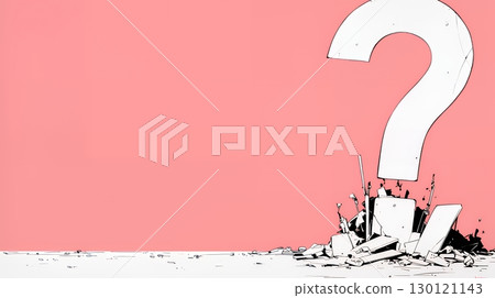 帶有問號的場景：你的腦海中誕生了一個問號（簡單的顏色使用） 130121143