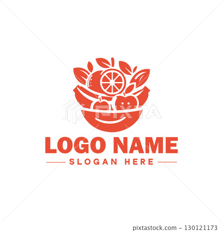 restaurant, bar, coffee shop, bbq, bakery, cafe, food logo and icon symbol clean flat modern minimalist business logo design editable vector 130121173