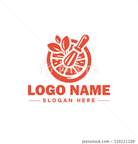 restaurant, bar, coffee shop, bbq, bakery, cafe, food logo and icon symbol clean flat modern minimalist business logo design editable vector 130121189