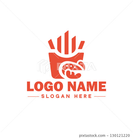 restaurant, bar, coffee shop, bbq, bakery, cafe, food logo and icon symbol clean flat modern minimalist business logo design editable vector 130121220
