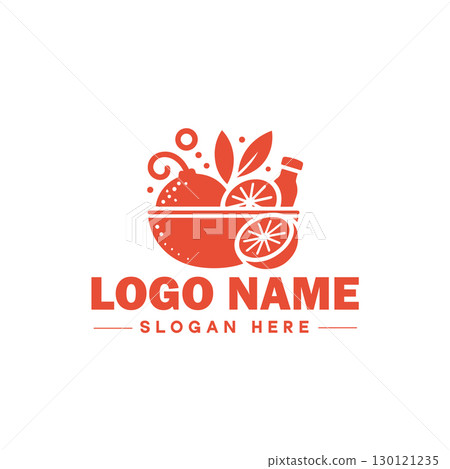 restaurant, bar, coffee shop, bbq, bakery, cafe, food logo and icon symbol clean flat modern minimalist business logo design editable vector 130121235