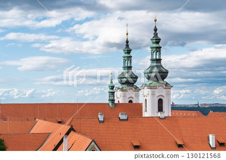 Prague s Iconic Towers A Captivating View of Czech Architecture in Praha, Czech Republic 130121568