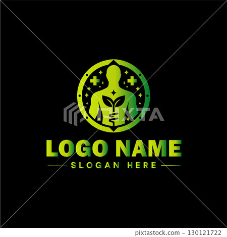 Health logo clinic medical wellness fitness spa yoga sports logo and icon symbol clean flat modern minimalist business logo design editable vector 130121722